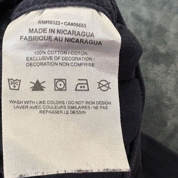 NIKE Just Do It Swoosh Men's T Shirt Size Medium Big Front Logo Print Blue - Picture 5 of 5